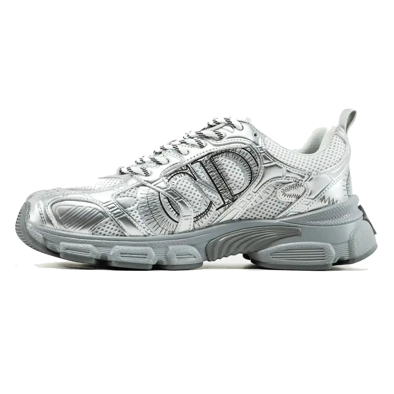 Dior CHRONO SNEAKER SILVER BLACK, фото 3